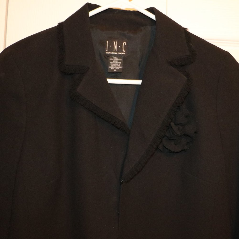 I N C Ladies Black Formal Jacket Size 14